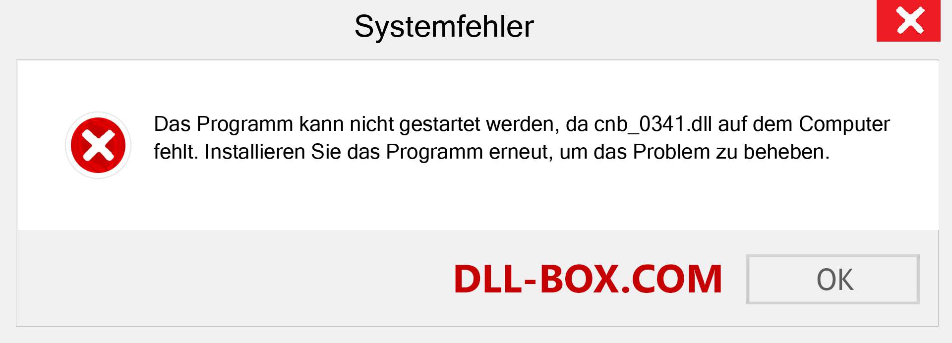 cnb_0341.dll-Datei fehlt?. Download für Windows 7, 8, 10 - Fix cnb_0341 dll Missing Error unter Windows, Fotos, Bildern