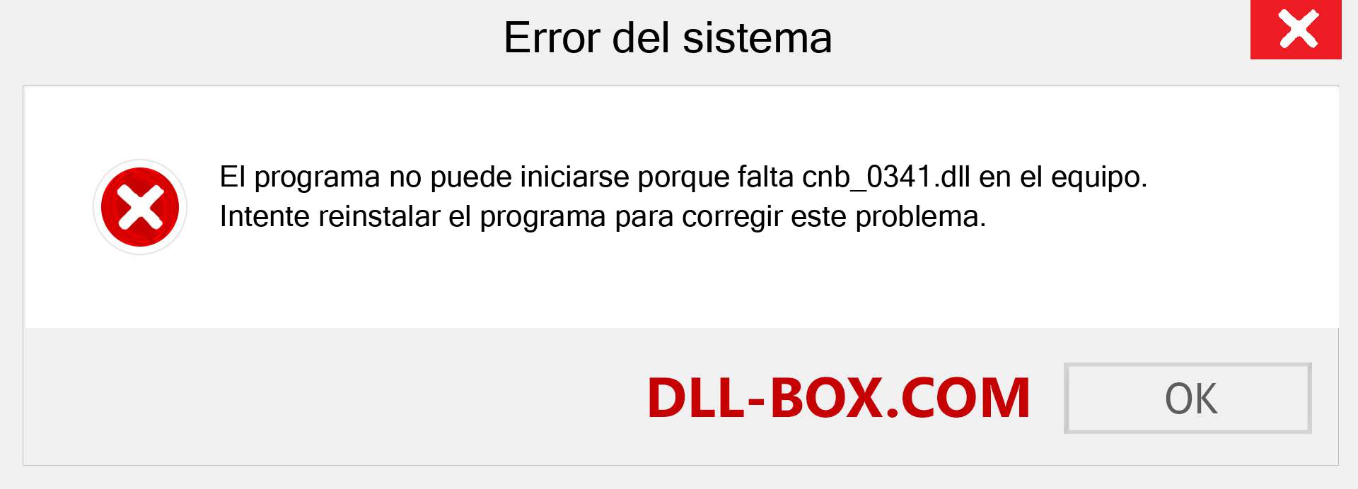 ¿Falta el archivo cnb_0341.dll ?. Descargar para Windows 7, 8, 10 - Corregir cnb_0341 dll Missing Error en Windows, fotos, imágenes